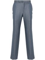 Zegna pantalon droit à plis marqués - Bleu