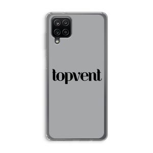 Topvent Grijs Zwart: Samsung Galaxy A12 Transparant Hoesje