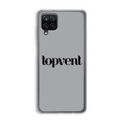 Topvent Grijs Zwart: Samsung Galaxy A12 Transparant Hoesje