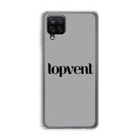Topvent Grijs Zwart: Samsung Galaxy A12 Transparant Hoesje