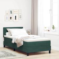Boxspringbed met matras fluweel donkergroen 80x200 cm