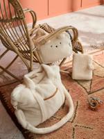 Toilettas in sherpa Beertje PETIT NOMADE ivoor