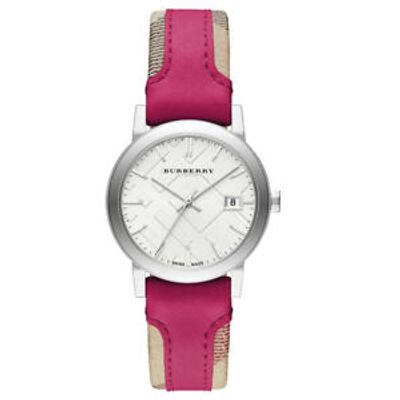 Horlogeband Burberry BU9149 Leder/Textiel Multicolor 18mm
