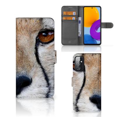 Samsung Galaxy M52 | Telefoonhoesje | Met pasjeshouder | Cheetah