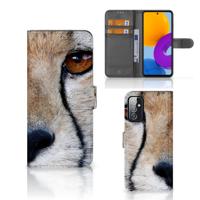 Samsung Galaxy M52 | Telefoonhoesje | Met pasjeshouder | Cheetah