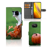 Xiaomi Poco X3 | Poco X3 Pro Telefoonhoesje met Pasjes Kitten - thumbnail