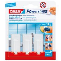 tesa POWERSTRIPS® Zelfklevende haak Small Classic Wit Inhoud: 3 stuk(s) - thumbnail