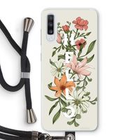 Hello bloemen: Samsung Galaxy A70 Transparant Hoesje met koord