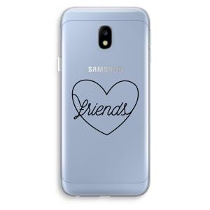 Friends heart black: Samsung Galaxy J3 (2017) Transparant Hoesje