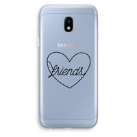 Friends heart black: Samsung Galaxy J3 (2017) Transparant Hoesje - thumbnail