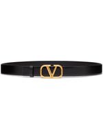 Valentino Garavani ceinture VLogo Signature en cuir - Noir - thumbnail