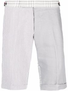 Thom Browne short skinny à taille basse - Gris