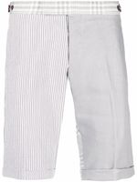 Thom Browne short skinny à taille basse - Gris