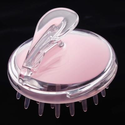 Huishoudelijke hoofd hand-held silicone PVC massage borstel (rood)