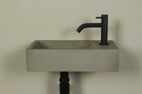 Beton Toiletwaschbecken natürlich, rechteck 40×22 cm | BET-509ncr