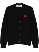 Comme Des Garçons Play cardigan en laine à patch cœur - Noir