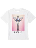 Purple Brand T-shirt met print - Wit - thumbnail