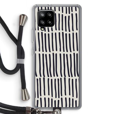 Moroccan stripes: Samsung Galaxy A42 5G Transparant Hoesje met koord
