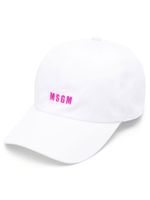 MSGM casquette à logo imprimé - Blanc