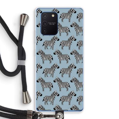 Zebra: Samsung Galaxy Note 10 Lite Transparant Hoesje met koord