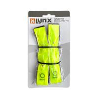 Lynx reflectie armband 4-led 2 stuks unisex geel