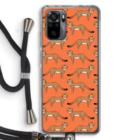 Cheetah: Xiaomi Redmi Note 10 Pro Transparant Hoesje met koord