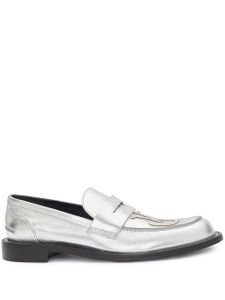 JW Anderson mocassins à logo Anchor brodé - Argent