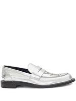 JW Anderson mocassins à logo Anchor brodé - Argent