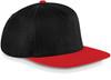 Beechfield CB660 Original Flat Peak Snapback Cap - Black/Classic Red - One Size