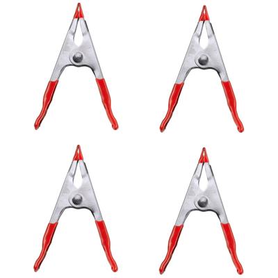 Lijmklem - 14x stuks - 10 x 3,5 cm - kunststof coating handgreep - zeilklemmen - hobbyklem