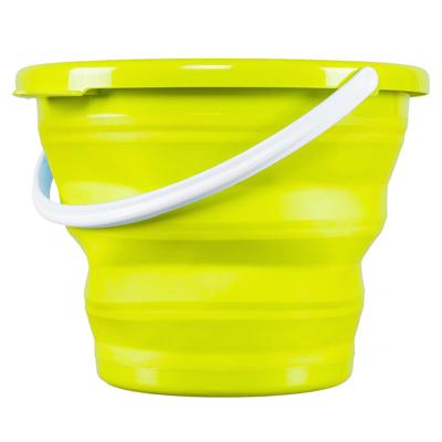 Emmer opvouwbaar - 10 Liter - groen - kunststof en rubber - Camping emmer
