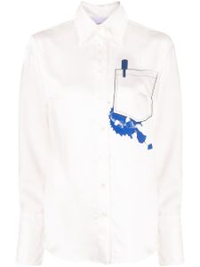 AZ FACTORY blouse Tribute Ink Stain - Blanc