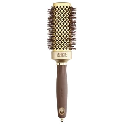 Olivia Garden Straight Wavy Bristle Gold&Brown Brush Ø40mm
