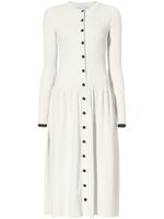 Proenza Schouler White Label robe en maille nervurée à boutonnière - Tons neutres