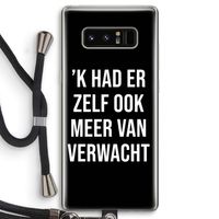 Meer verwacht - Zwart: Samsung Galaxy Note 8 Transparant Hoesje met koord