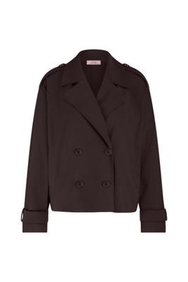 Cato bonded trenchcoat - espresso - 13191
