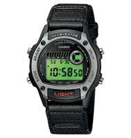 Horlogeband Casio W-94HF-8AV / W-94HF / 10012370 Leder/Textiel Zwart 18mm