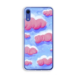 Roze wolken met vogels: Honor Play 8A Transparant Hoesje
