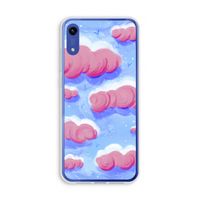 Roze wolken met vogels: Honor Play 8A Transparant Hoesje