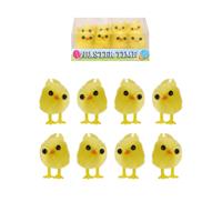 Henbrandt mini kuikentjes geel - 8x stuks - 3 cm - Paaskuikentjes