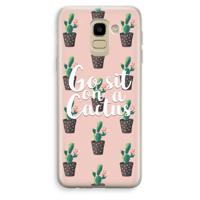 Cactus quote: Samsung Galaxy J6 (2018) Transparant Hoesje - thumbnail