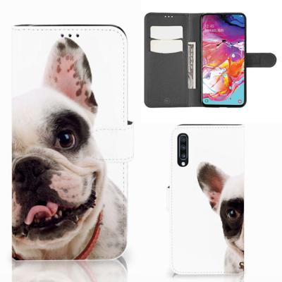 Samsung Galaxy A70 | Telefoonhoesje | Met pasjeshouder | Franse Bulldog