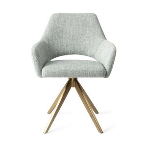 Jesper Home Yanai eetkamerstoel Soft Sage turn gold