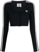 adidas cardigan crop à logo brodé - Noir