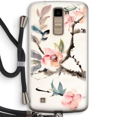 Japanse bloemen: LG K10 (2016) Transparant Hoesje met koord