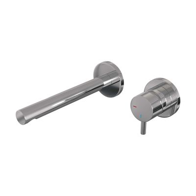 Inbouw Wastafelmengkraan Brauer Chrome Edition Coldstart Rechte Uitloop Korte Ronde Hendel Rechts Chroom Met Rozetten