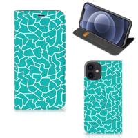 iPhone 12 Mini | Bookcase | Cracks Blue