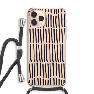 Moroccan stripes: iPhone 11 Pro Max Transparant Hoesje met koord