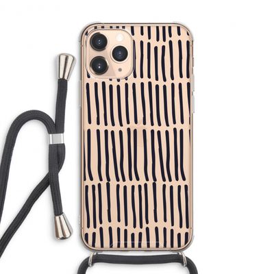 Moroccan stripes: iPhone 11 Pro Max Transparant Hoesje met koord
