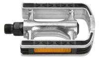 M-Wave pedaalset aluminium met rubberen anti-sliplaag zilver